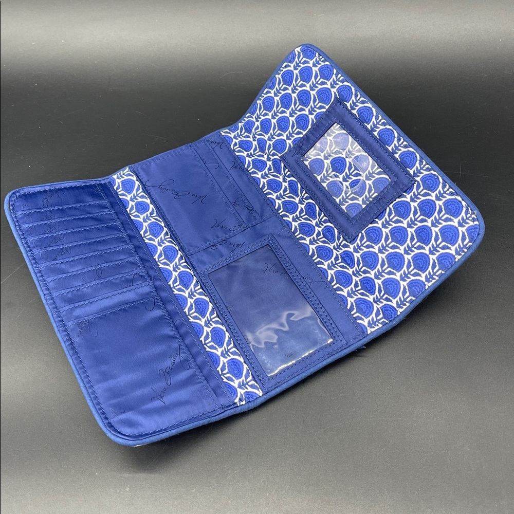 Vera Bradley Cobalt Tile Trifold Wallet